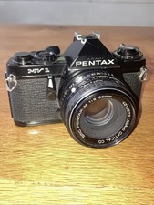 Pentax MV1 Black Body 35mm SLR with SMC Pentax-M 1:2 50mm Lens - Parts/Repair