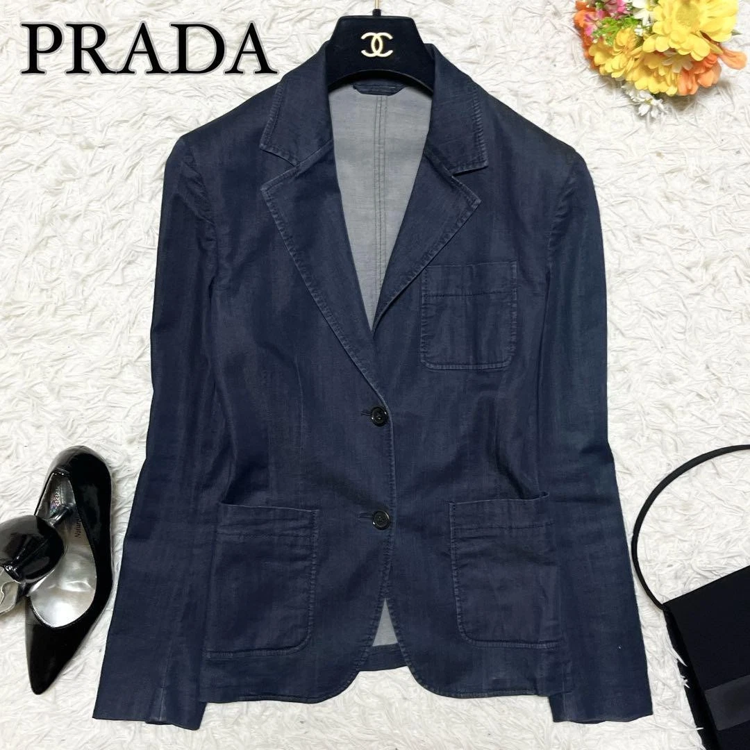 Veste en jean Prada Prada taille 38 bleu femme du Japon