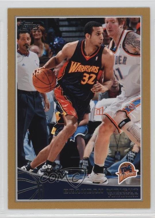 2009-10 Topps Gold 1599/2009 Brandan Wright #91 c7w