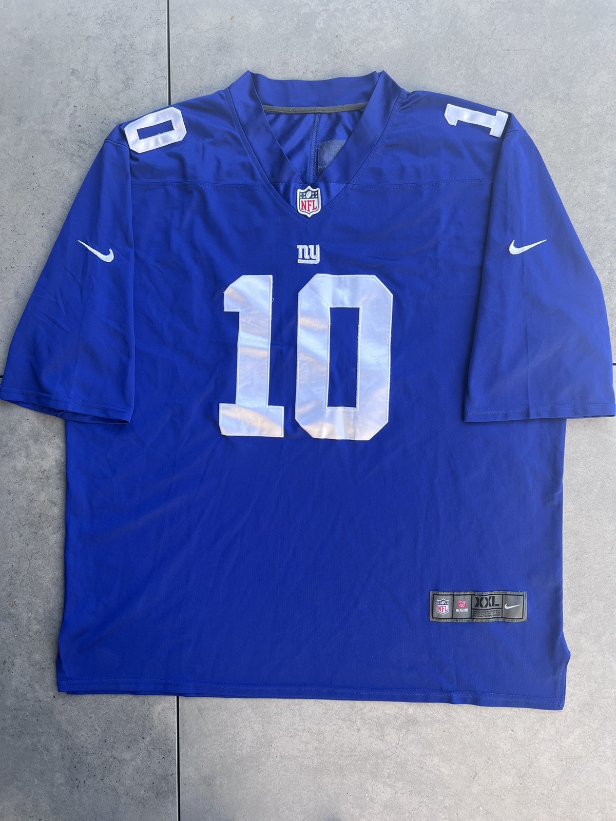 뉴욕 자이언츠 NFL 파란색 자수 저지 #10 "매닝" - 사이즈 XXL