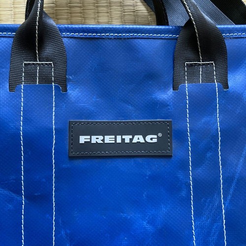 Freitag Blue Tote Bag Reland Used, Matte Blue, Minimal Wear - Picture 5 of 5