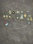 Vintage Costume Jewelry Brooch and Earring Lot