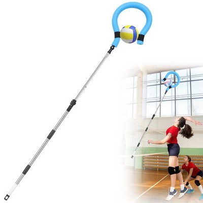 Volleyball Spike Trainer - Adjustable Height 63''-77'', 60-77'', Black