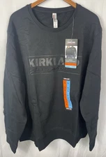 Kirkland Signature Unisex Black Crewneck with Logo Men's XXL Women's XXXL NWT