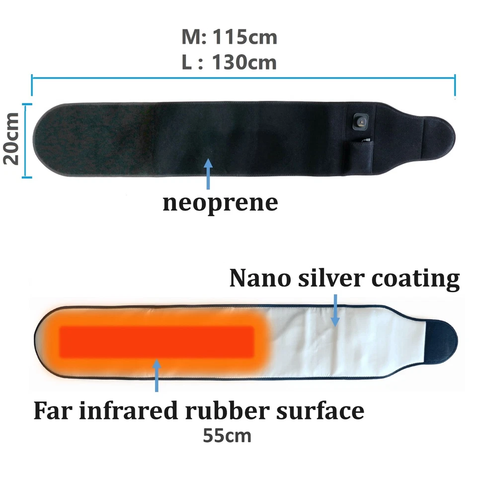 Beheizbarer Ferninfrarot Bauchweggürtel Saunagürtel Waist Trainer mit 3 Stufen - Bild 3 von 4