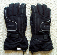 Head Nylon Ski Gloves Large Black Waterproof Breathable Insulated Zip Pocket