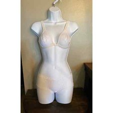 Vintage Christian Dior Sheer White Mesh Monogram Bra and Panty