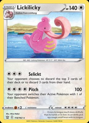 4x Lickilicky - 114/163 - Rare - Reverse Holo NM-Mint Pokemon