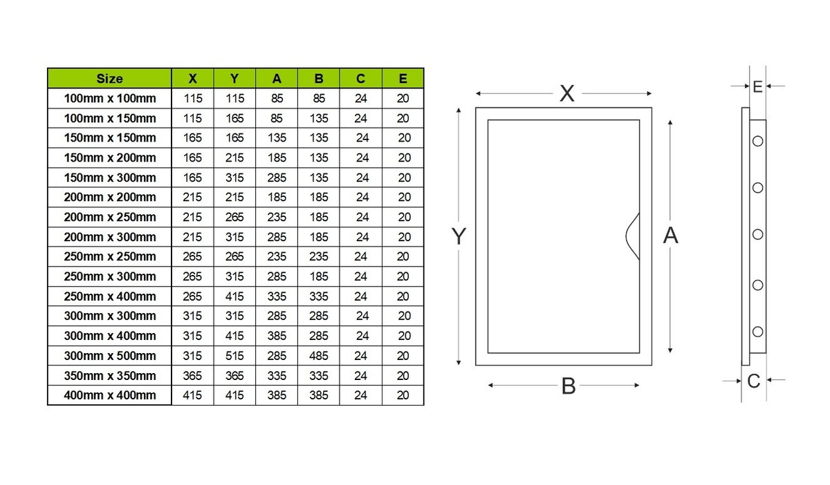 Pannelloaccesso In Plasticaportelloispezione ABS Durevole Bianco 100x100mm 14380091 - Foto 3