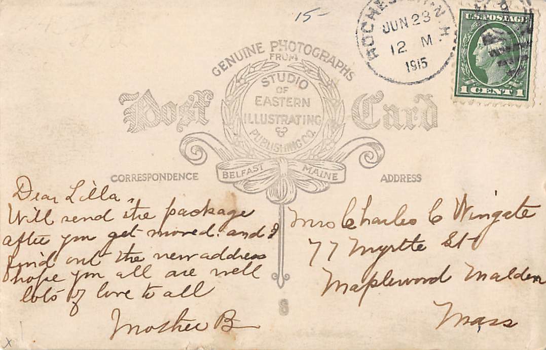 ROCHESTER, NH POST OFFICE EASTERN ILLUS. REAL PHOTO POST CARD