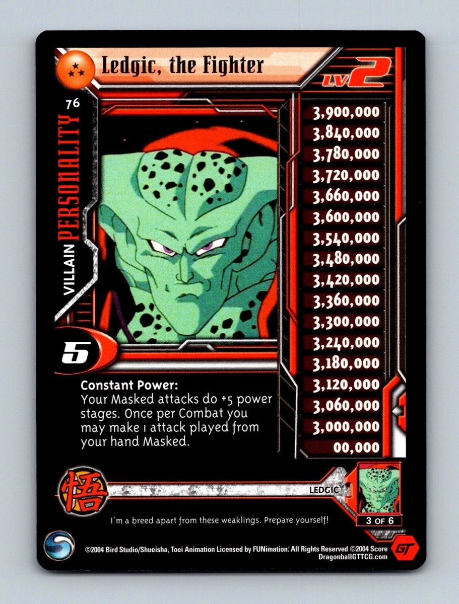 Dragon Ball GT TCG LIMITED Ledgic, the Fighter 76 Score Lost