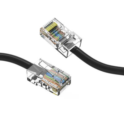 4Ft CAT6 UTP Ethernet Network Non Booted Cable Black