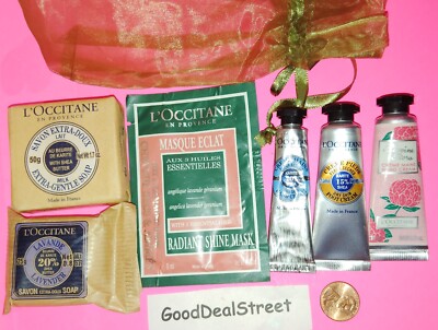 L'OCCITANE en Provence 6pc travel set soap shea butter 20% hand +15%  foot cream