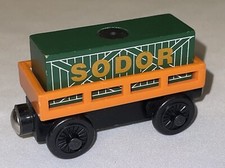 Thomas the Tank Train Engine Wooden Railway Orange "CARGO GAR" Green Sodor Cargo