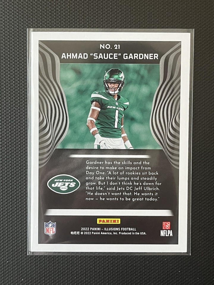 2022 Panini Illusions Ahmad Sauce Gardner RC 21 Jets 🏈 eBay
