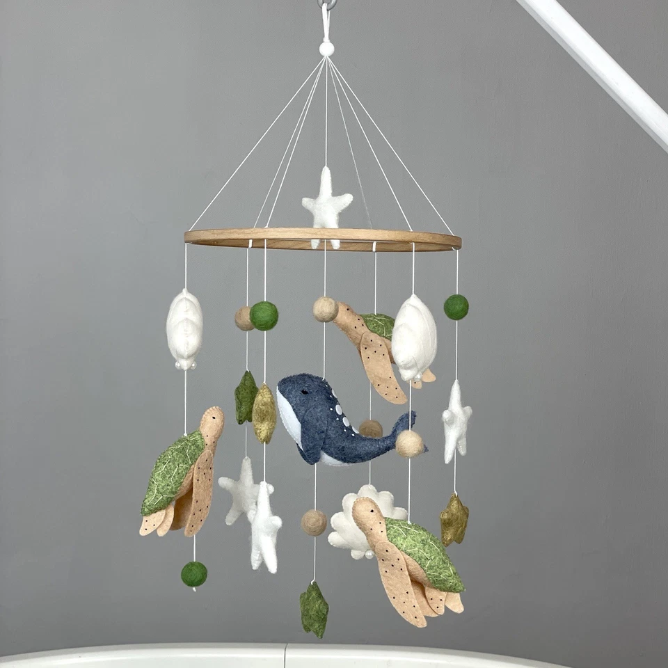 Ocean Baby móvil ballena tortugas móvil náutica móvil cuna criatura marina móvil Foto 2 de 4