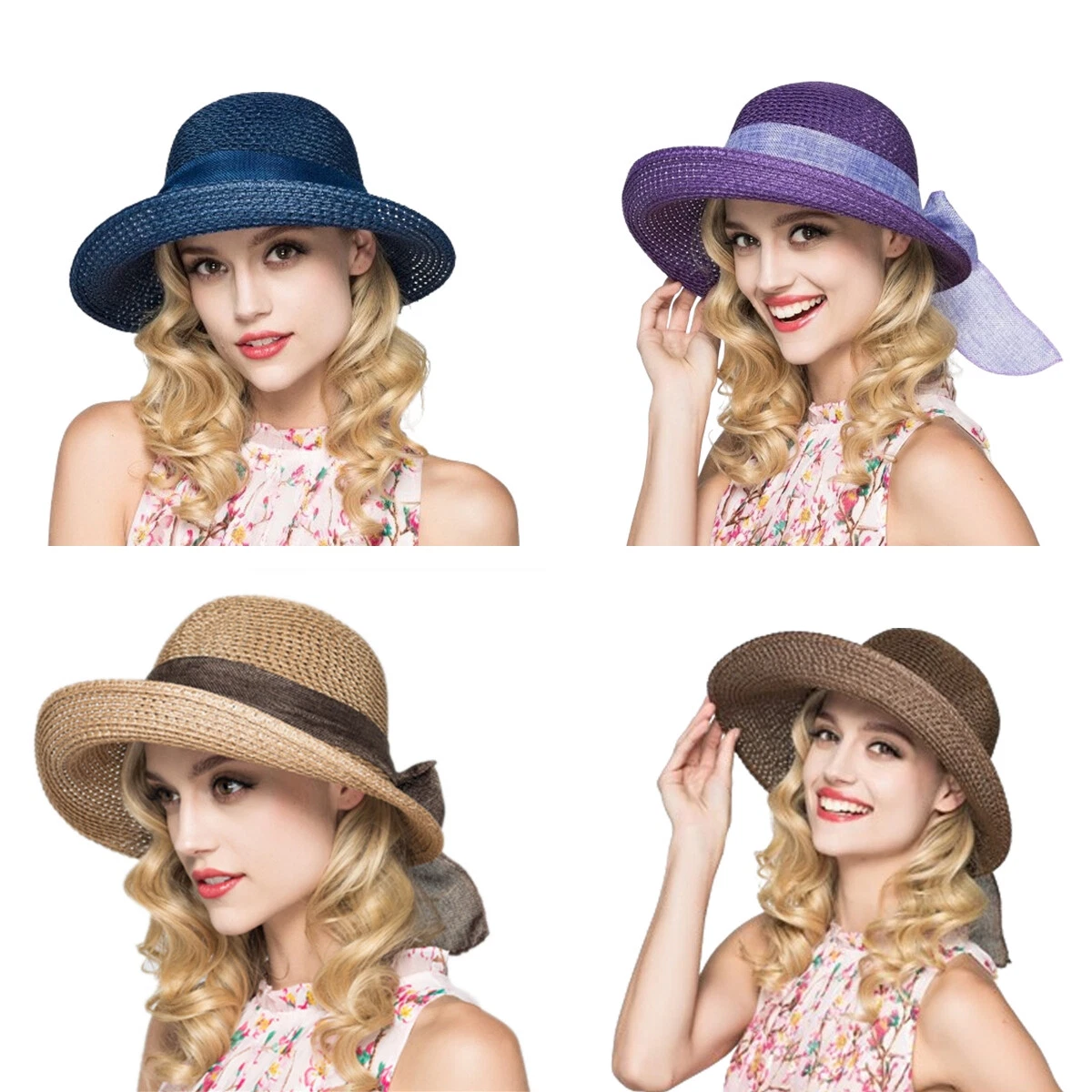 Women Foldable Summer Beach Bow Sun Hat Portable Fisherman Basin Hat Straw Hat
Opens in a new window