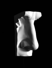 Plaster Cast of Michelangelo's David's Nose, Handmade Wall Sculpture,