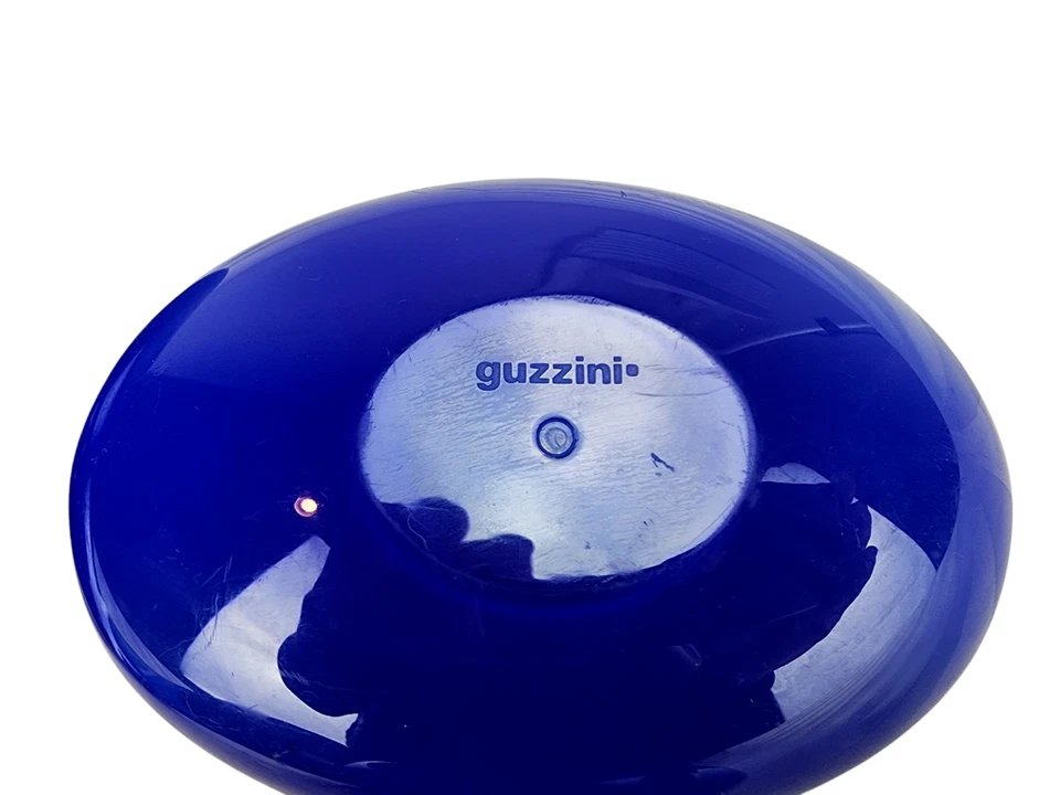 Plato para servir Guzzini 2 piezas entrelazado MCM hecho en Italia azul cobalto Foto 4 de 4