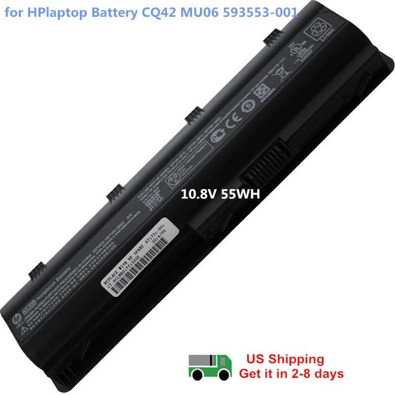 Bateria de laptop genuína MU06 CQ42 para HP Pavilion DV6 G6 G7 DM4 G72 593553-001 - Imagem 2 de 4