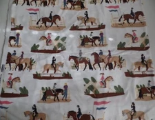 Fabric Horse Print Dressage Leadline Riding Appy Paint 1 Yard New Flannel Cotton