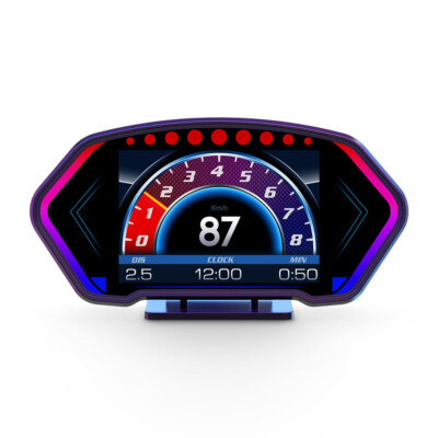 3.5in Car Multi-Function Dashboard LCD Head Up Digital RPM OBD GPS Speedometer