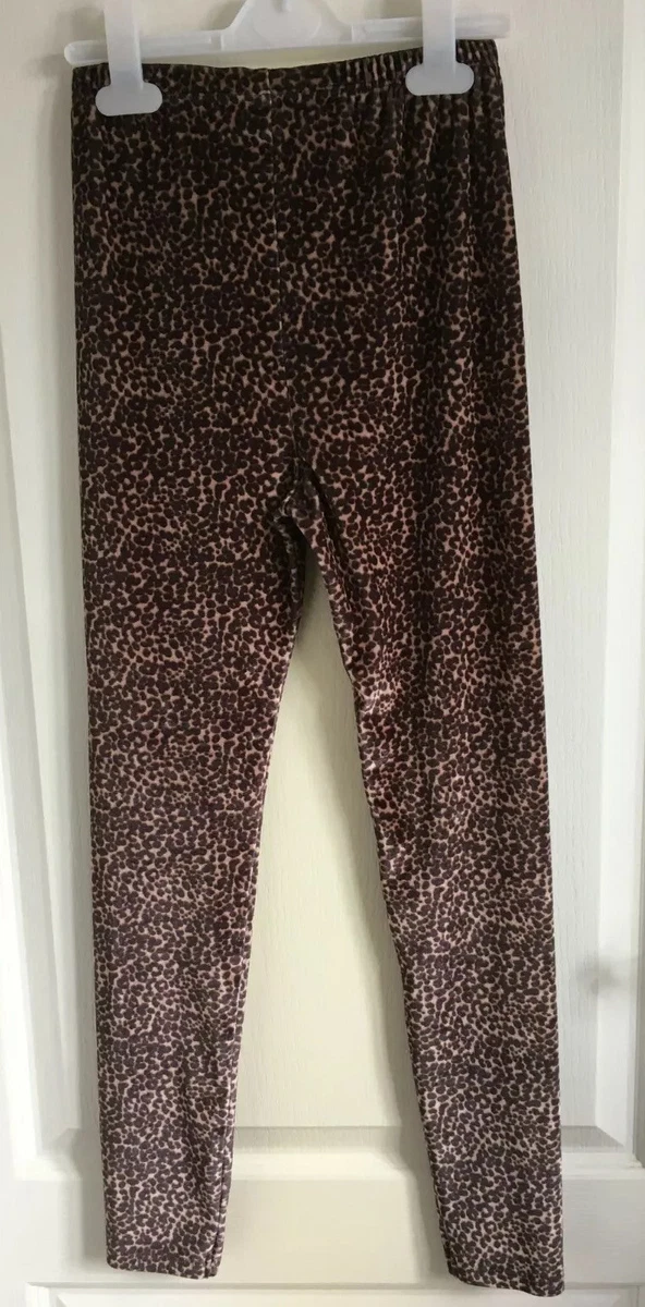 George @ Asda girl's animal print brown & black velour leggings