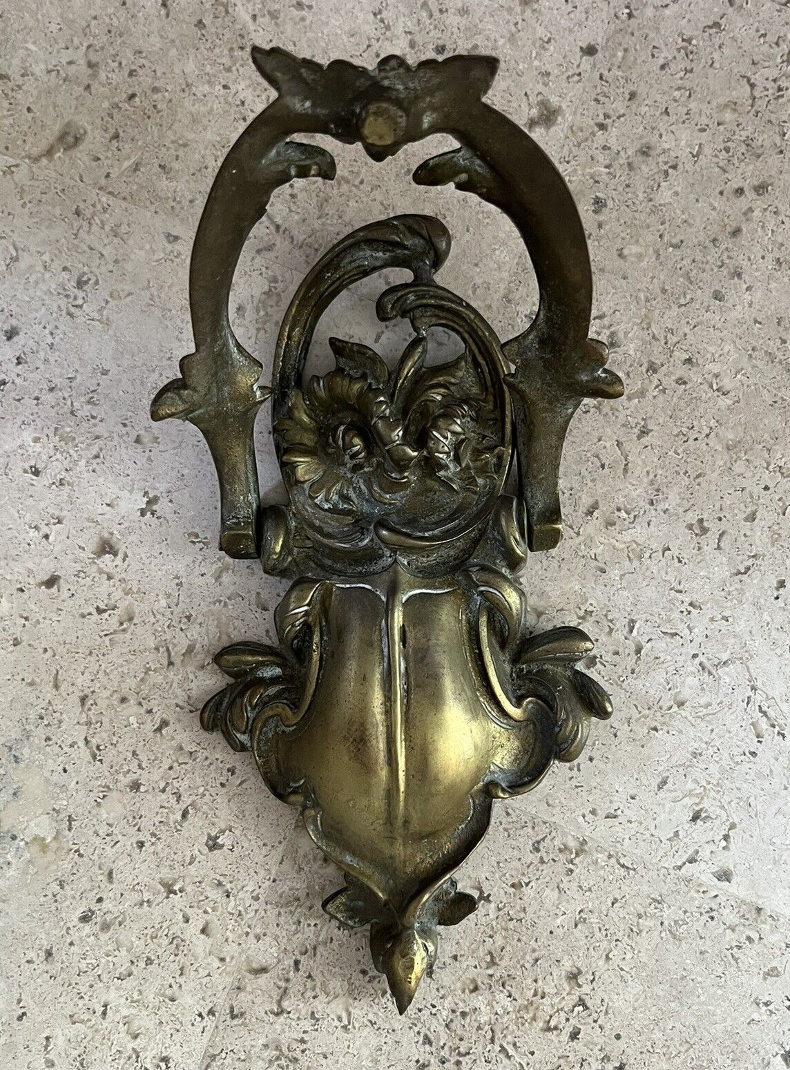 LARGE ANTIQUE c.1898 ART NOUVEAU NEW ORLEANS ARCHITECTURAL SALVAGE DOORKNOCKER