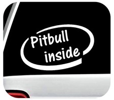 Pit Bull Pitbull inside Decal Sticker Car Truck SUV Van Laptop Window Art C1091