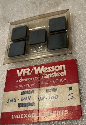 SNG 644 VR100 CERAMIC INDEXABLE INSERTS, V R WESSON, NEW, 5 INSERTS/LOT, USA