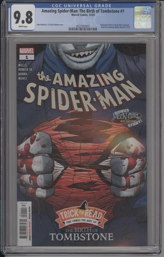AMAZING SPIDER-MAN; THE BIRTH OF TOMBSTONE #1 - CGC 9.8 - 2023 TRICK OR READ EXC