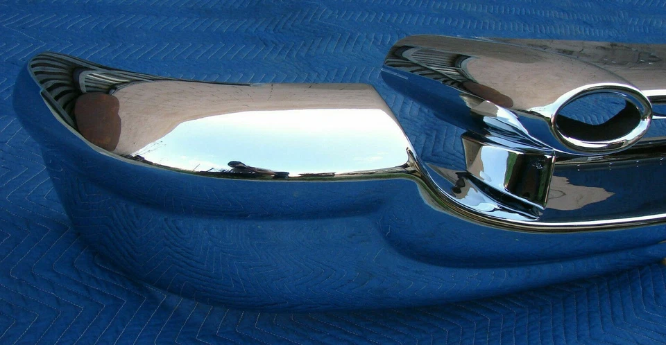 X OLDSMOBILE 88 98 NUEVO TRIPLE CHAPADO CROMO PARACHOQUES DE IMPACTO DELANTERO 1955 55 OEM Foto 3 de 4