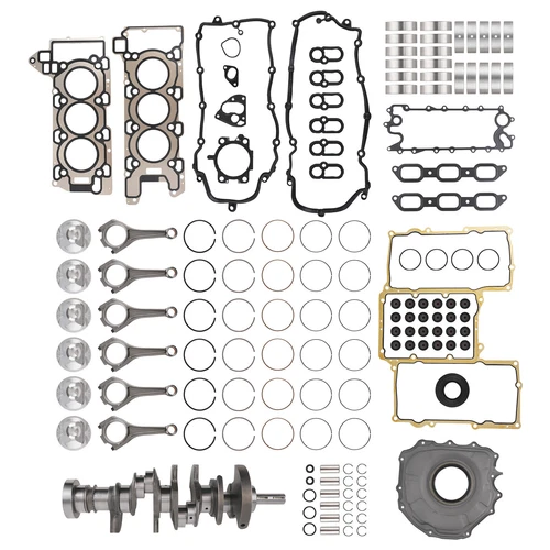 Engine Rebuild Kit w/ Crankshaft Con Rods Gasket Piston for Jaguar XF XE XJ 3.0L