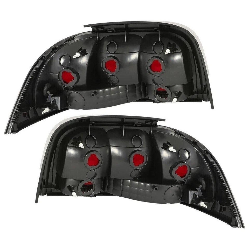 Par de luces traseras de freno negras rojas para Ford Mustang 1994 1995 1997 1998 izquierda y derecha Foto 2 de 4