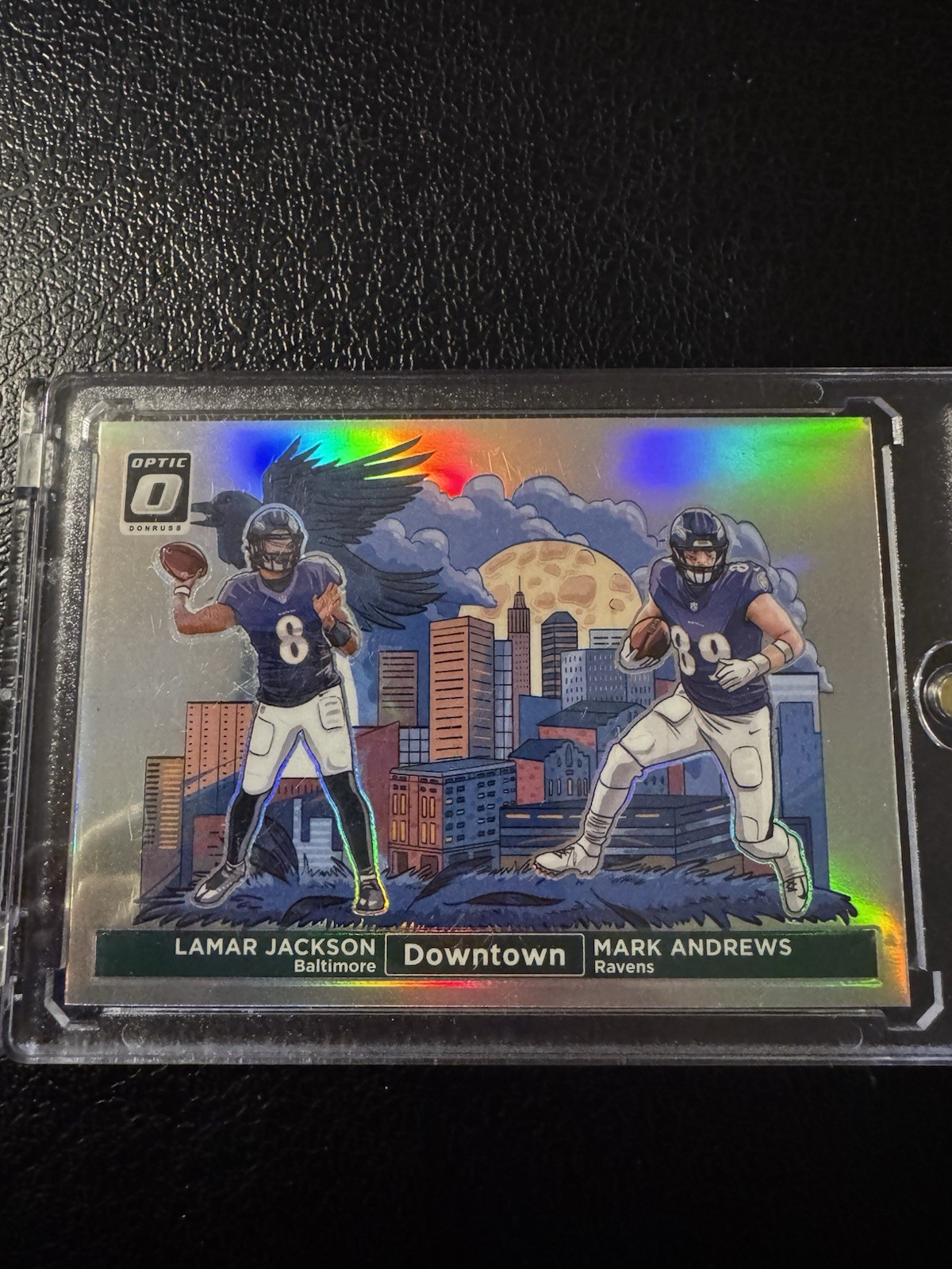 2024 Donruss Optic Lamar Jackson and Mark Andrews DUAL DOWNTOWN DUO SSP Ravens