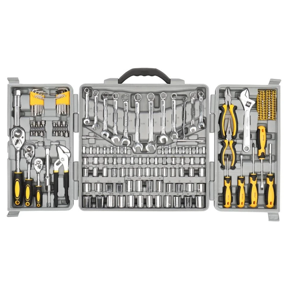 High quality  205 PCS Tool Set Mechanics Tool Kit Wrenches Socket w/ Grey Case