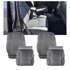 For 2005-2019 Nissan Frontier Driver Passenger Bottom Top Cloth Seat Cover Gray