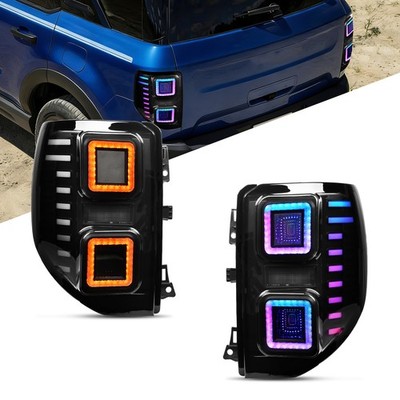 Pair RGB TailLight assembly For Ford Bronco Sport 2020-2025 w/Sequence,Plug&Play