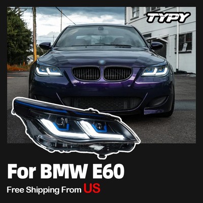  2008-2010 BMW 5 SERIES E60 E61 UPGRADE LED DRL PROJETOR HEADLIGHT LAMP SET