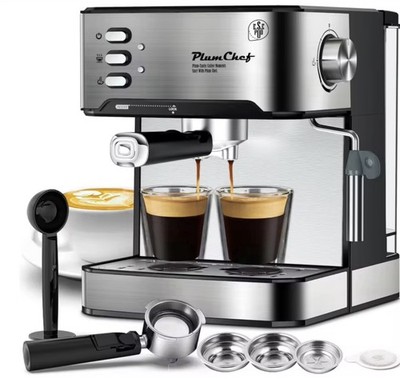 Espresso Machine With Milk Frother Built In Water Filter Lattes Capacious Coffee