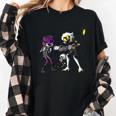 Murder Drones Cartoon Characters Tee, Uzi N V Robot Anime Graphic Unisex Tshirt