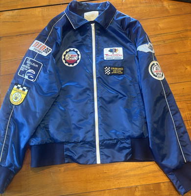 Aime Leon Dore Blue Satin Racing Jacket 