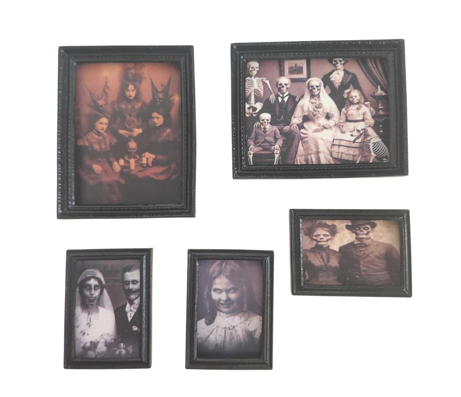Dolls House Macabre Picture Collection Spooky Gothic Halloween Family Portraits