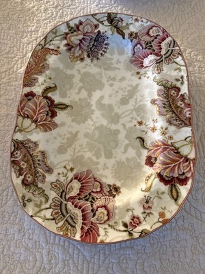 222 Fifth Gabrielle Cream Paisley Platter
