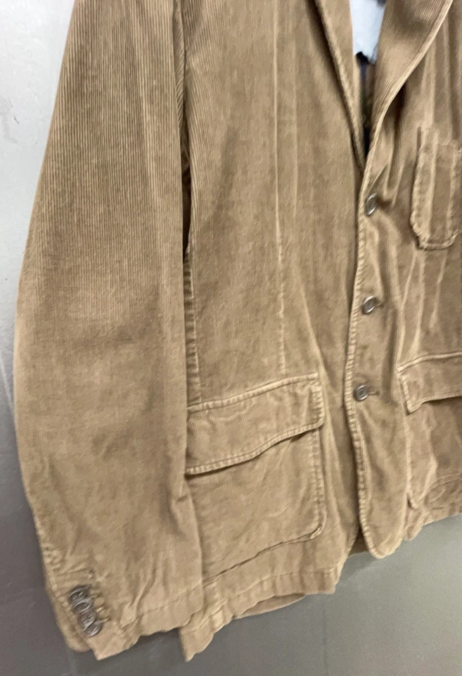 Casaco esportivo Lands End masculino M marrom veludo blazer jaqueta Preppy Academia - Imagem 3 de 4