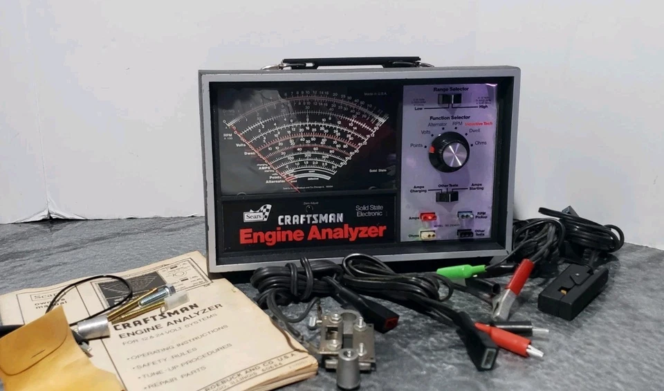 Analizador de motor vintage Sears Craftsman 100 % completo en muy buen estado+ modelo 161.210400 Foto 4 de 4
