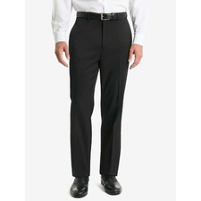 NEW Chaps Men's Size 34W 32L Black Suit Trouser Classic Fit Dress Pants