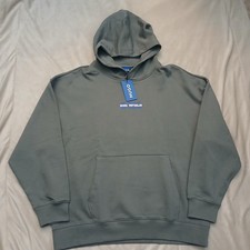 Hugo Boss Pullover Hoodie Mens Size M Gray Logo Cotton Sweatshirt Graphic New