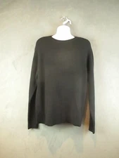 Schott Bros Sweater Mens Large Black Wool Blend Ribbed Knit Crewneck Pullover