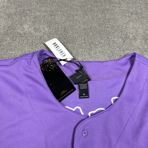 NEW Boxlunch Disney Princess & The Frog Tiana Baseball Jersey Adult 3X Purple - Picture 3 of 8